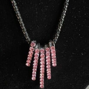 Elegant Pink Crystal Necklace